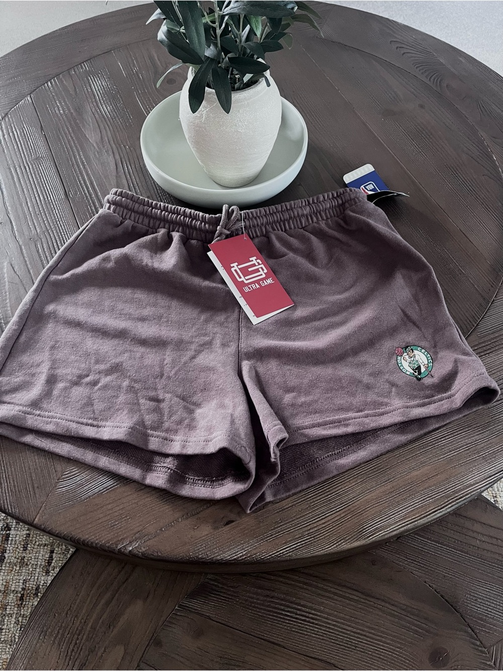 Boston Celtics NBA Women's Brown Fleece Lounge Shorts  Brown Size S NWT